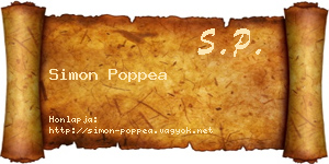 Simon Poppea névjegykártya